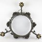 Antique Chandelier Wrought Iron Floral Blossom Leaves Artisan Black RB