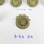 6 Handles Round Bronze Style Louis XV for Furniture Antique DORATEX4