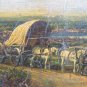 Old Painting oil On Board landscape North America United States Horse bt4