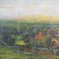 Old Painting oil On Board landscape North America United States Horse bt4
