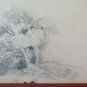 Drawing Antique Pencil On paper Signed landscape Woods Sketch France BM53.5F