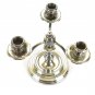 Candlestick 3 Candles IN Metal silver plated Old Years '60 Candlestick Board VS8