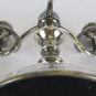 Candlestick 3 Candles IN Metal silver plated Old Years '60 Candlestick Board VS8