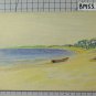 Drawing Antique landscape Sea Marina With Boats Beach Pencil On paper BM53.6A
