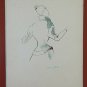 Antique Drawing Portrait Feminine Pen On paper France First 900 BM53.5H