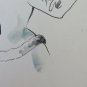 Antique Drawing Portrait Feminine Pen On paper France First 900 BM53.5H