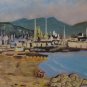 Old Painting oil On Board With Palette Painter IN Tribute Signature Taricco X5