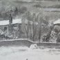 Painting Antique Painting Small Size landscape Winter France BM53.5b