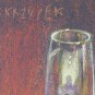 Drawing A Pastel On paper Signed Skrzypek Inside With Items On Table X10