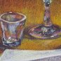 Drawing A Pastel On paper Signed Skrzypek Inside With Items On Table X10