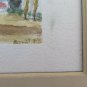 Old Painting Watercolour On paper landscape Countryside French Signed BM53.5D