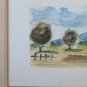 Old Painting Watercolour On paper landscape Countryside French Signed BM53.5D