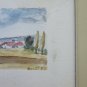 Old Painting Watercolour On paper landscape Countryside French Signed BM53.5D