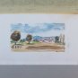 Old Painting Watercolour On paper landscape Countryside French Signed BM53.5D