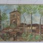 Old Painting Small Size landscape Small Church Countryside Painting X4