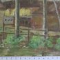 Old Painting Small Size landscape Small Church Countryside Painting X4