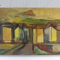 Old Painting Years 50 Signed Dated View City Colorful Painting Bsn