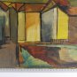 Old Painting Years 50 Signed Dated View City Colorful Painting Bsn