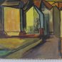 Old Painting Years 50 Signed Dated View City Colorful Painting Bsn