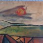 Old Painting Years 50 Signed Dated View City Colorful Painting Bsn