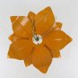 Wall Ceiling Light Vintage Artisan Golden Gold Shape Of Magnolia Flower CH12