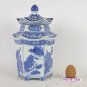 Jar Vintage Ceramics Chinese Hand-Painted White Blue Jar To Urn Chinese CM8