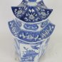 Jar Vintage Ceramics Chinese Hand-Painted White Blue Jar To Urn Chinese CM8