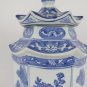 Jar Vintage Ceramics Chinese Hand-Painted White Blue Jar To Urn Chinese CM8