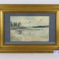 Painting Antique landscape Denmark Nineteenth Century Signed Dated 1897 Frame