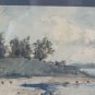Painting Antique landscape Denmark Nineteenth Century Signed Dated 1897 Frame