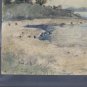 Painting Antique landscape Denmark Nineteenth Century Signed Dated 1897 Frame