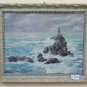 Antique Painting oil Painter Dolphin Gagnor 1894-1970 Marine landscape Sea BM51