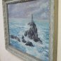 Antique Painting oil Painter Dolphin Gagnor 1894-1970 Marine landscape Sea BM51