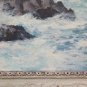 Antique Painting oil Painter Dolphin Gagnor 1894-1970 Marine landscape Sea BM51