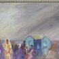Painting oil Signed Aimaretto Vintage Years' 90 Shapes Msenza Face To Sea x8
