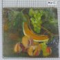 Nature Still Fruit Grape Painting Antique Small Size Oil On Board MD12