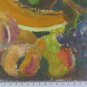 Nature Still Fruit Grape Painting Antique Small Size Oil On Board MD12