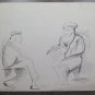 Drawing Antique Sketch Studio For Characters Sitting Pencil On paper P28