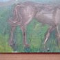 9 3/8x7 1/2in Painting Antique Small Size With Horse Spain First Half Of 900
