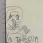 Old Sketch Drawing Pencil On paper Studio For Shapes By G.Pancaldi P28.10