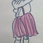 Old Drawing On paper Portrait Little Girl Sketch Sketching Studio Painter P28.8