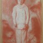 Large Drawing Antique Inspired Watteau Pierrot Pierre Duteurtre Dut BM53.1 B