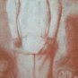 Large Drawing Antique Inspired Watteau Pierrot Pierre Duteurtre Dut BM53.1 B