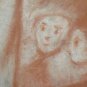Large Drawing Antique Inspired Watteau Pierrot Pierre Duteurtre Dut BM53.1 B