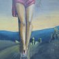Old Painting Spanish Crucifixion Christ Painting oil Signed Dated MD6