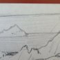Drawing Antique Sketch Sketching landscape View Sea Marina BM53.5C