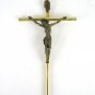 Crucifix Bronze And Brass Design Years' 70 Cross Christ Art Old English X3