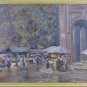 Market Course Valdocco A Torino Painting oil Painter Mario Albano 1896-1968 VS10