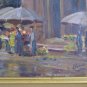 Market Course Valdocco A Torino Painting oil Painter Mario Albano 1896-1968 VS10
