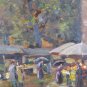 Market Course Valdocco A Torino Painting oil Painter Mario Albano 1896-1968 VS10